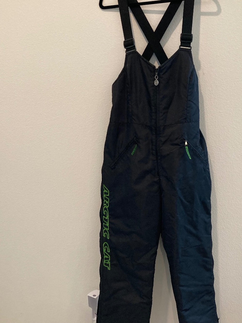 Arcticwear Arctic Cat Black Snow Suit Overalls Ski Bibs Women's Size Medium - Picture 1 of 16